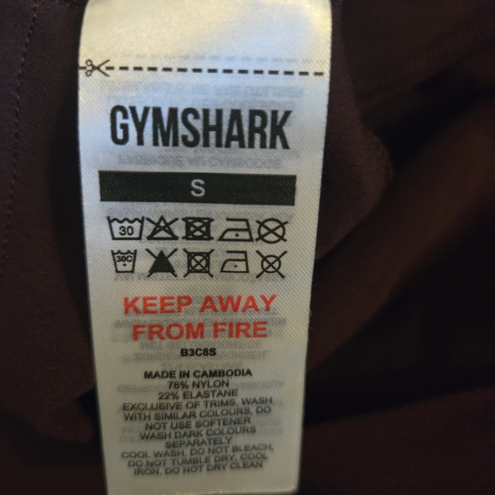 Gymshark Deep Plum Leggings - Picture 5 of 6
